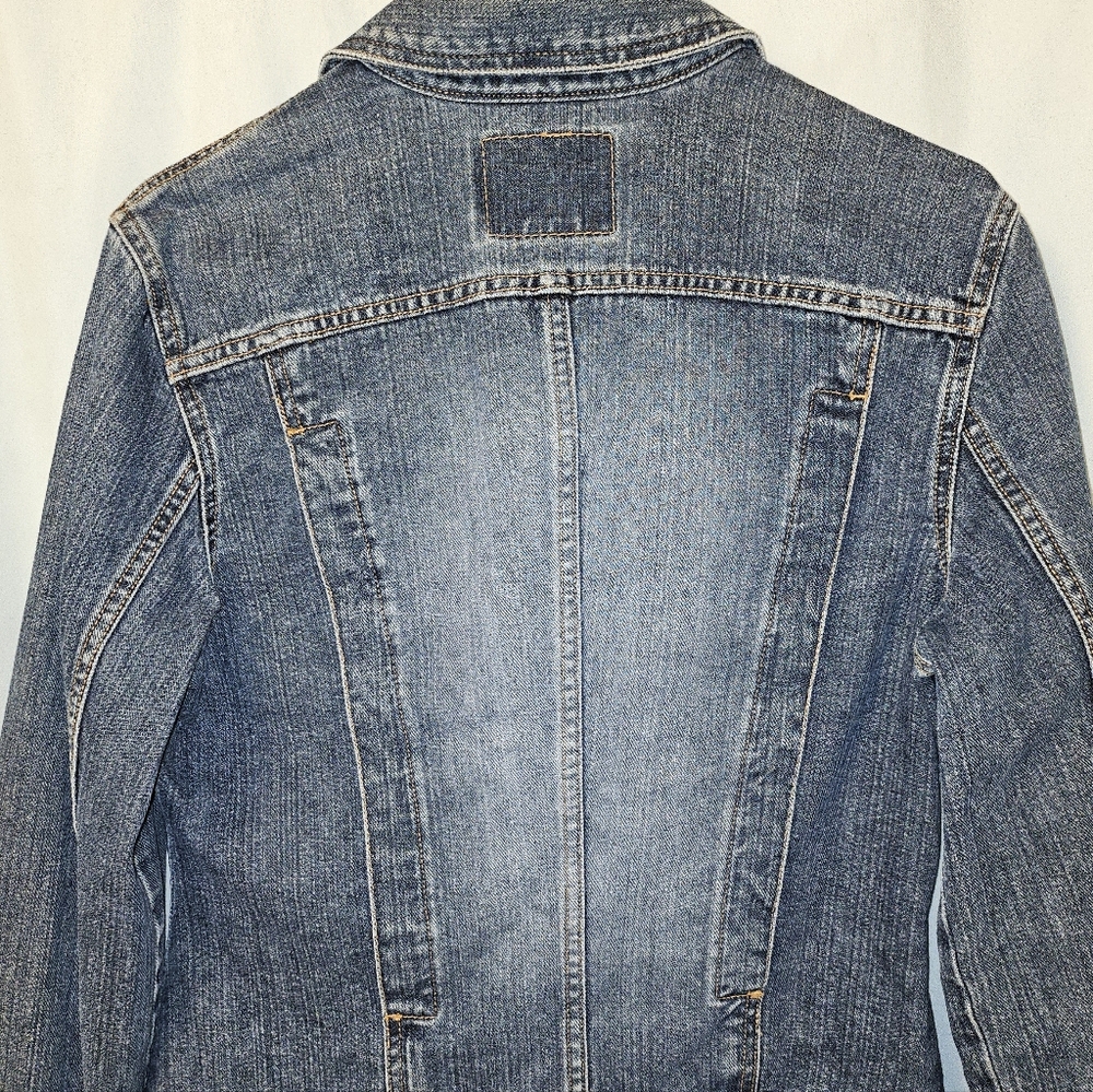 Guess Womens Blue Denim Jean Jacket Vintage 90’s, Size L - Picture 5 of 9